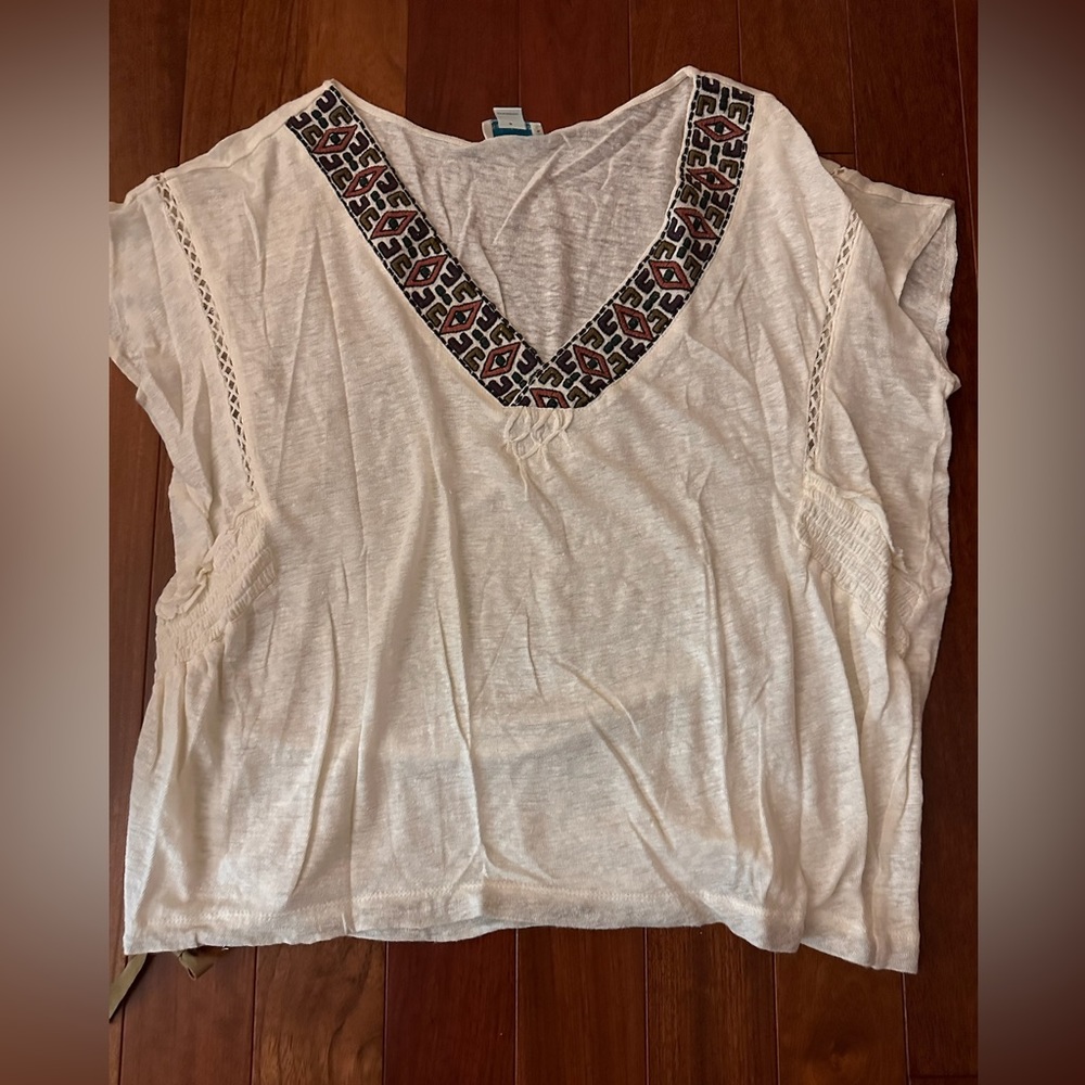 Sundance embroidered v-neck
